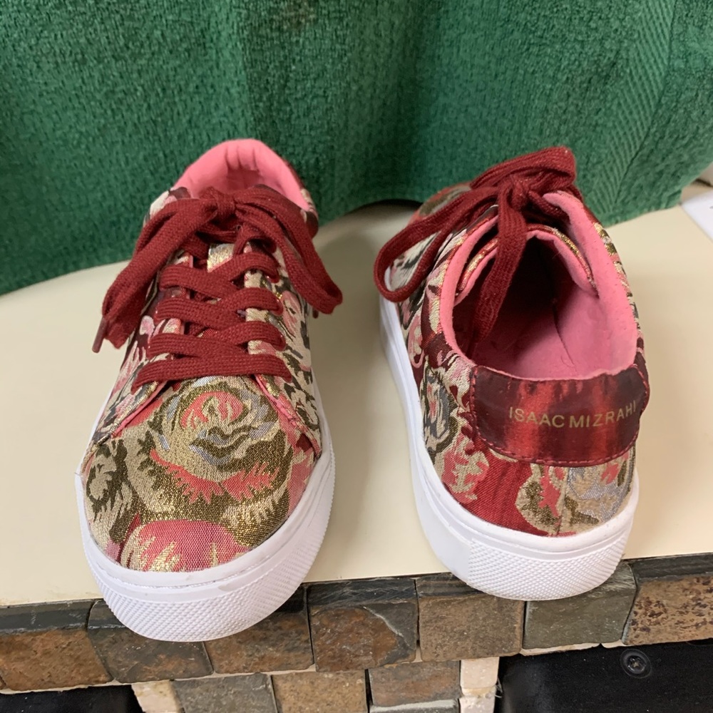 Baroque material sneakers